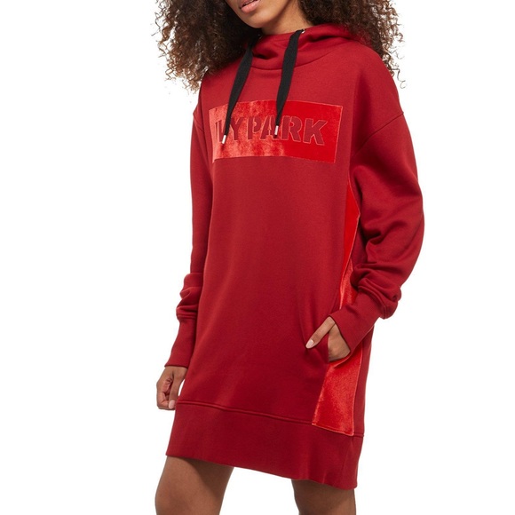 Ivy Park Oversized Velvet Panel Hoodie 